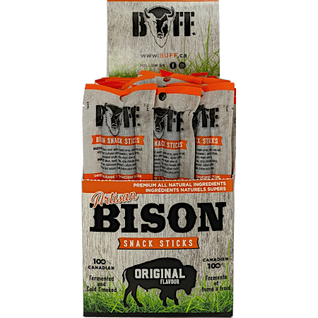 Bison Meat Snack Sticks - Original Flavour Twin Pack Box